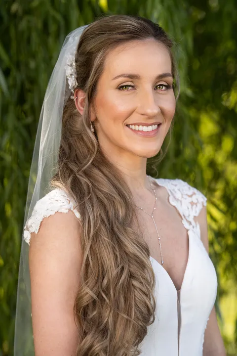 Bridal portrait with veil